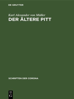 cover image of Der ältere Pitt
